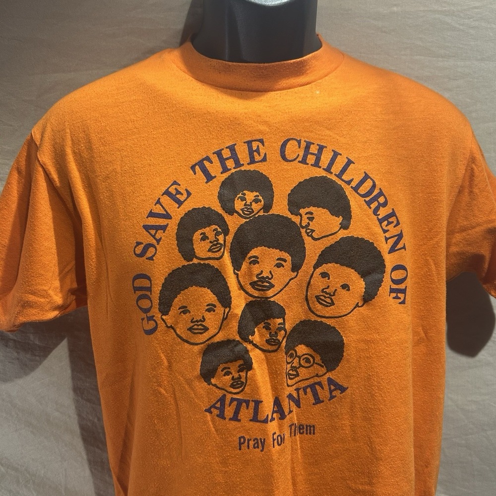 VTG 1980 Atlanta Missing Murdered Children Black History Save The Children Shirt